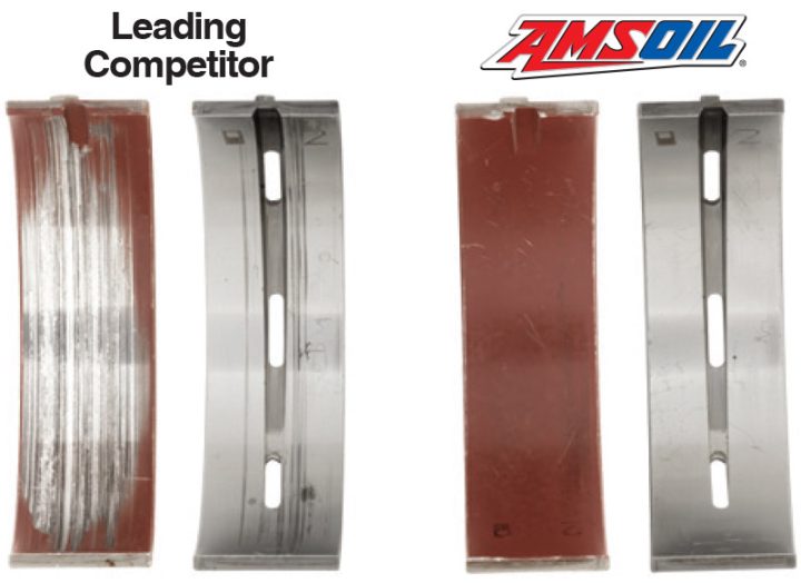 Testing conducted in an independent lab using AMSOIL Signature Series 5W-30 Synthetic Motor Oil and a leading synthetic-blend 5W-30 motor oil in Ford F-150 trucks with 3.5L twin-turbo engines.
