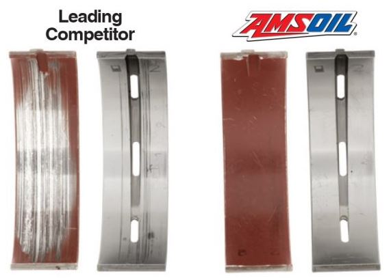 Bearing Wear is eliminated with AMSOIL - Gail Banks says when Magnafluxing parts, only engines that used AMSOIL show no cracks. The oil buffers the vibrations allowing more power to the wheels. 